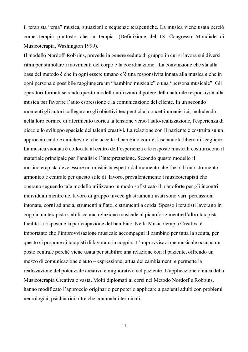 Anteprima della tesi: La formazione in musicoterapia. Validazione di uno strumento per la valutazione delle competenze del musicoterapista, Pagina 6