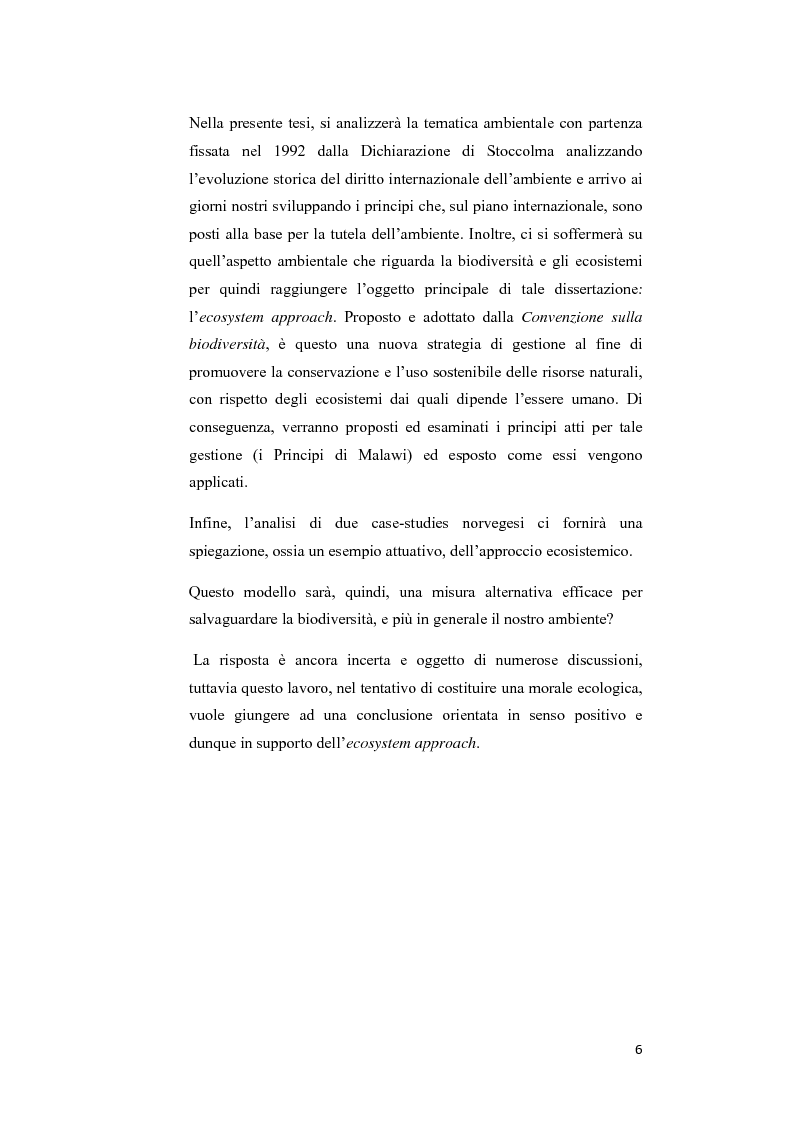 Anteprima della tesi: Ecosystem approach: una nuova strategia per la salvaguardia della biodiversità, Pagina 3