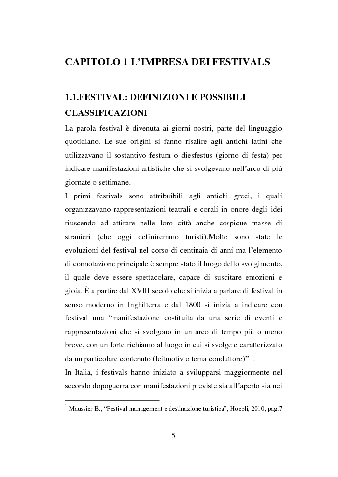 Anteprima della tesi: La valutazione di impatto socio-economico dei Festivals musicali, Pagina 4