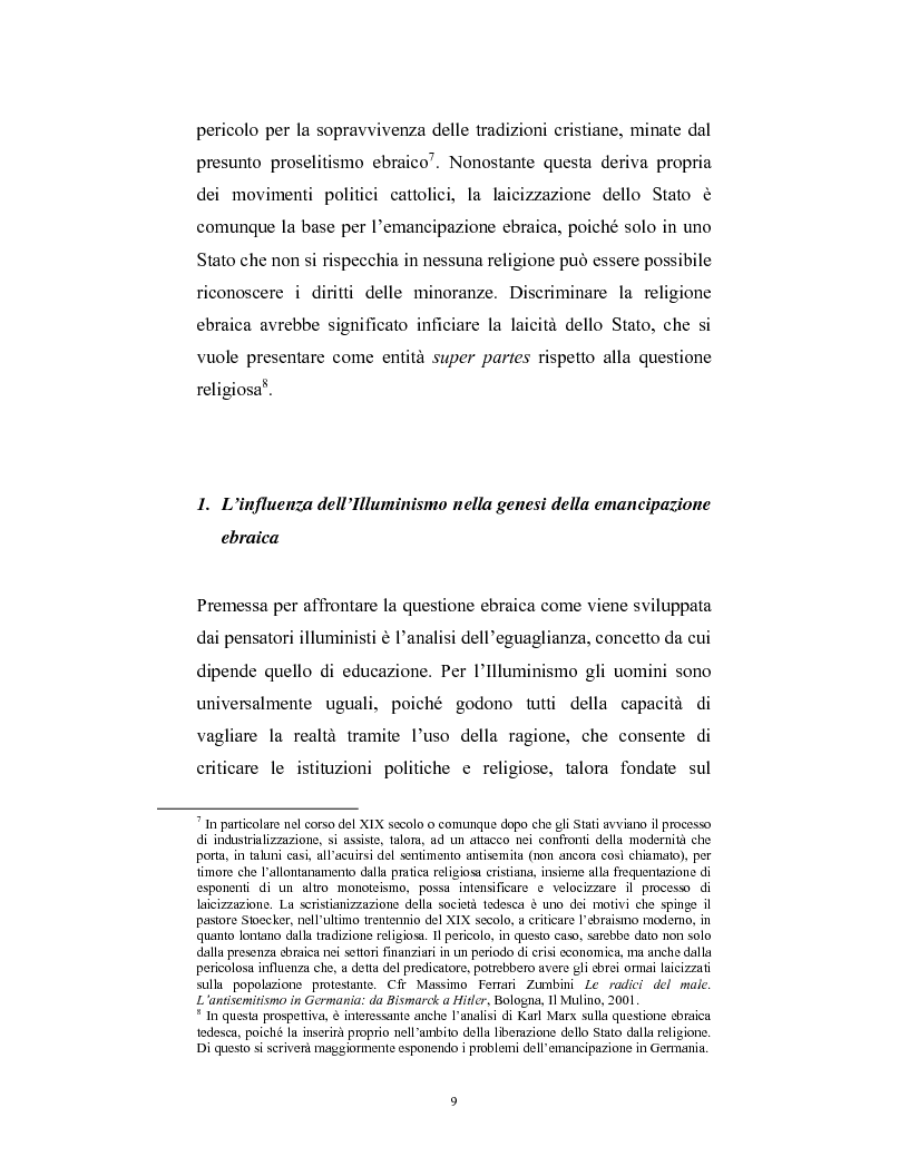 Anteprima della tesi: Ebraismi dell'Europa centrale: emancipazione politica e simbiosi intellettuale, Pagina 8