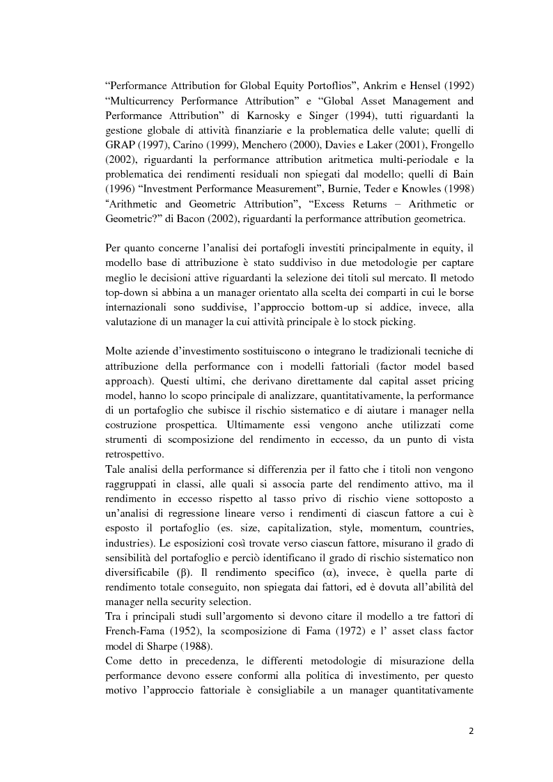 Anteprima della tesi: Analisi di performance attribution, Pagina 3