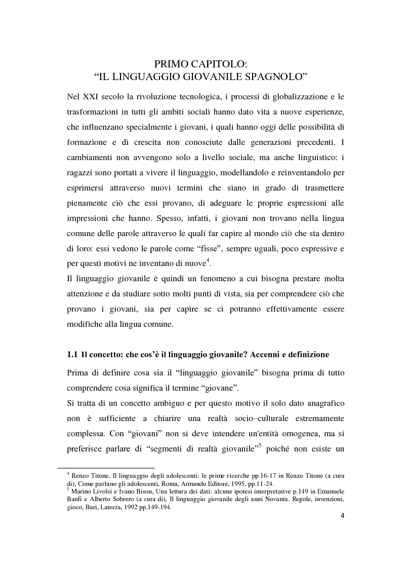 Anteprima della tesi: Gli strumenti espressivi dei giovani: linguaggio e musica analizzati all'interno del contesto spagnolo, Pagina 4