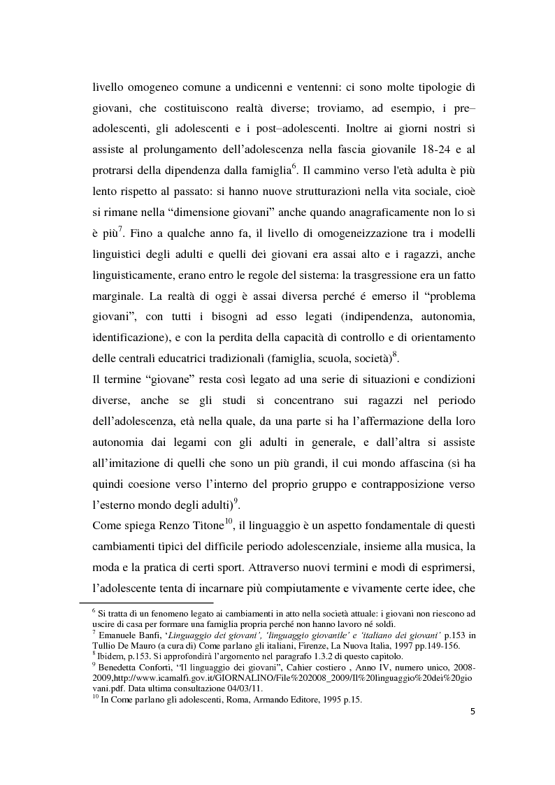 Anteprima della tesi: Gli strumenti espressivi dei giovani: linguaggio e musica analizzati all'interno del contesto spagnolo, Pagina 5