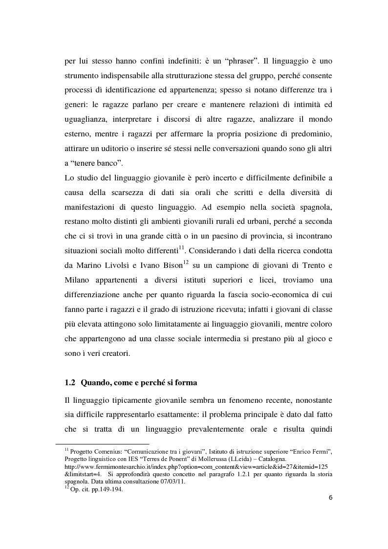Anteprima della tesi: Gli strumenti espressivi dei giovani: linguaggio e musica analizzati all'interno del contesto spagnolo, Pagina 6