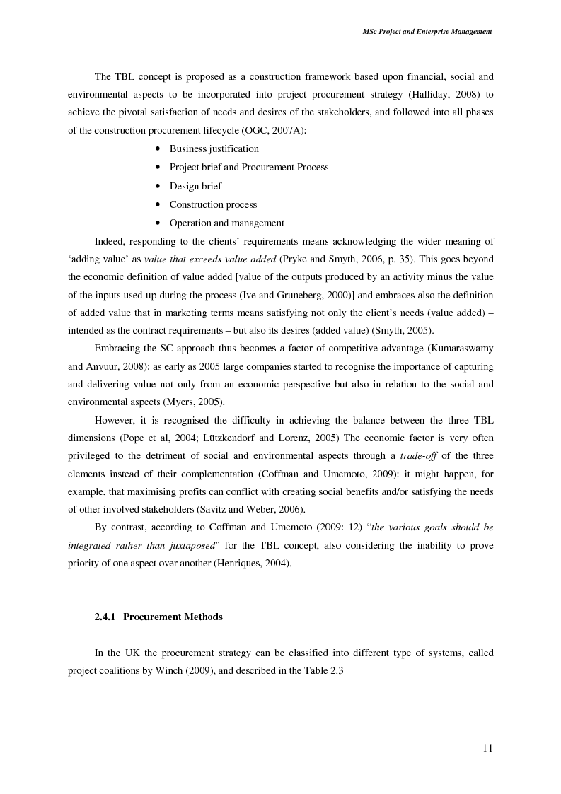 Anteprima della tesi: Sustainable Development: Application and Implications in The Construction Procurement Process According to Contractor Organisations, Pagina 5