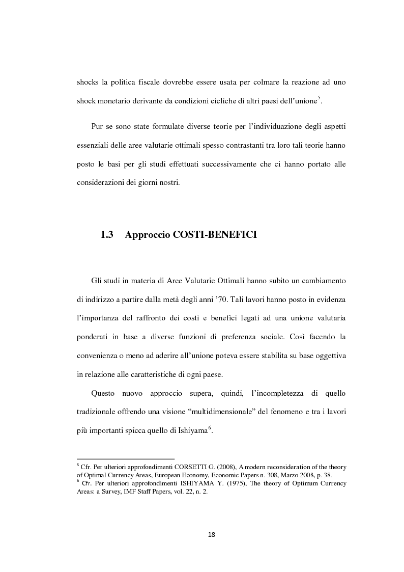 Anteprima della tesi: Costi e Benefici di una Valuta Internazionale, Pagina 14