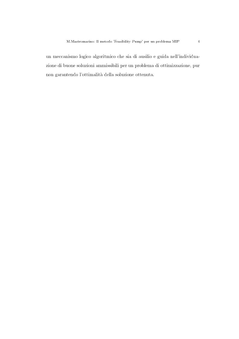 Anteprima della tesi: Il metodo ''Feasibility Pump'' per un problema MIP, Pagina 3