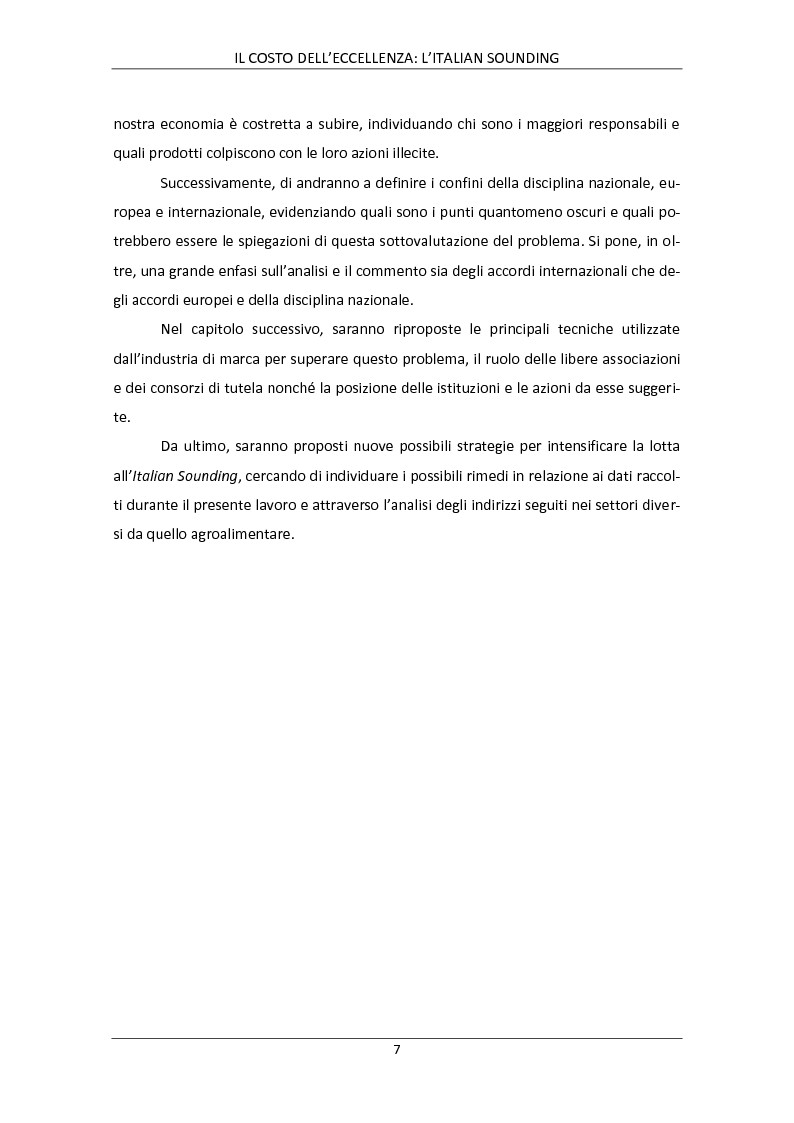 Anteprima della tesi: Il costo dell'eccellenza: l'Italian Sounding, Pagina 4