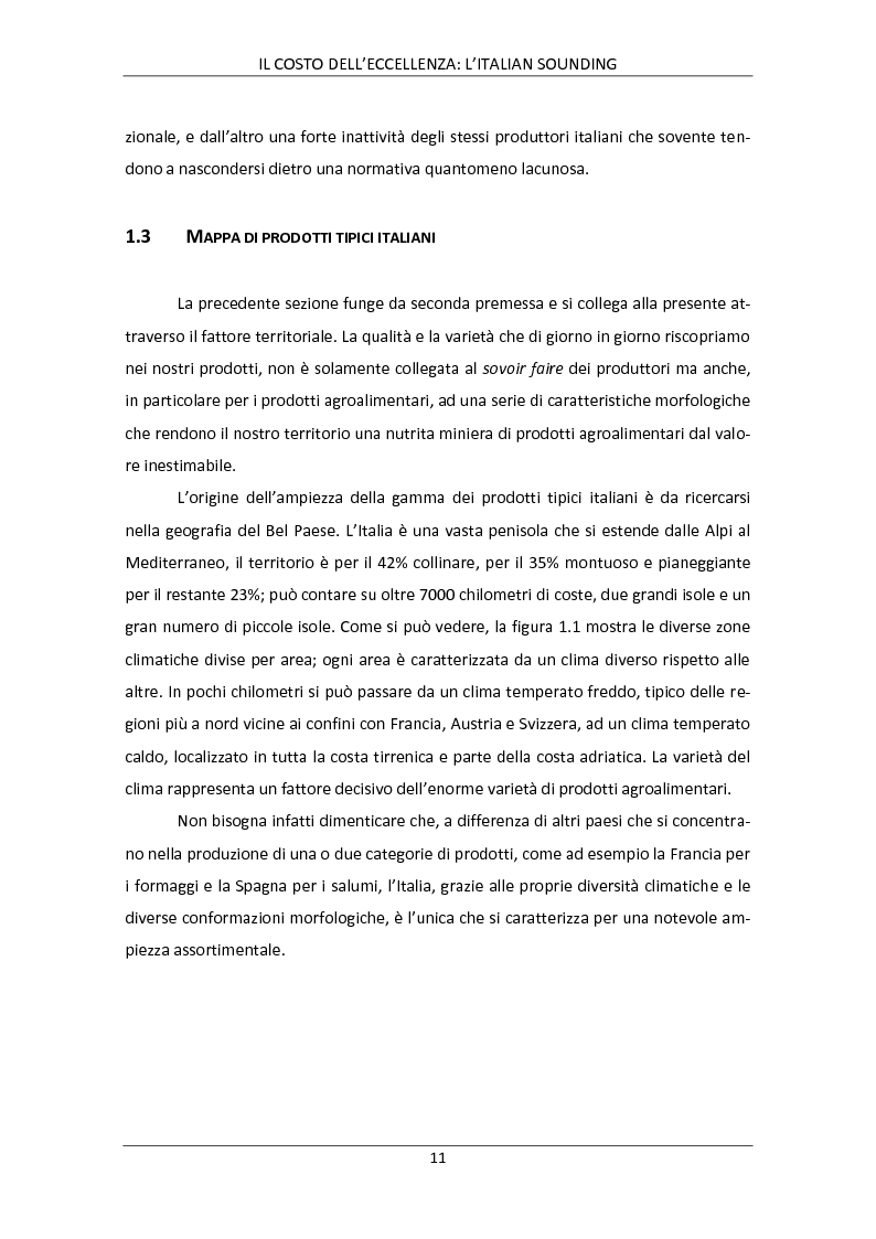 Anteprima della tesi: Il costo dell'eccellenza: l'Italian Sounding, Pagina 8