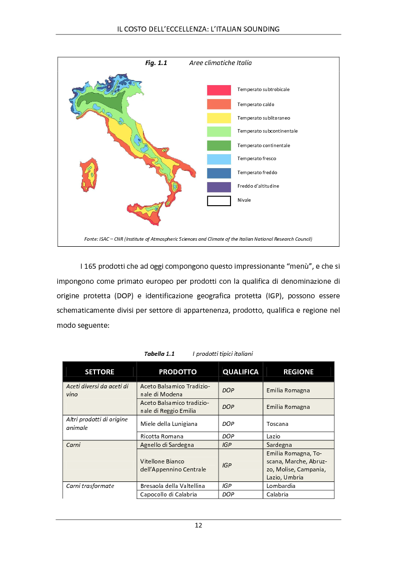 Anteprima della tesi: Il costo dell'eccellenza: l'Italian Sounding, Pagina 9