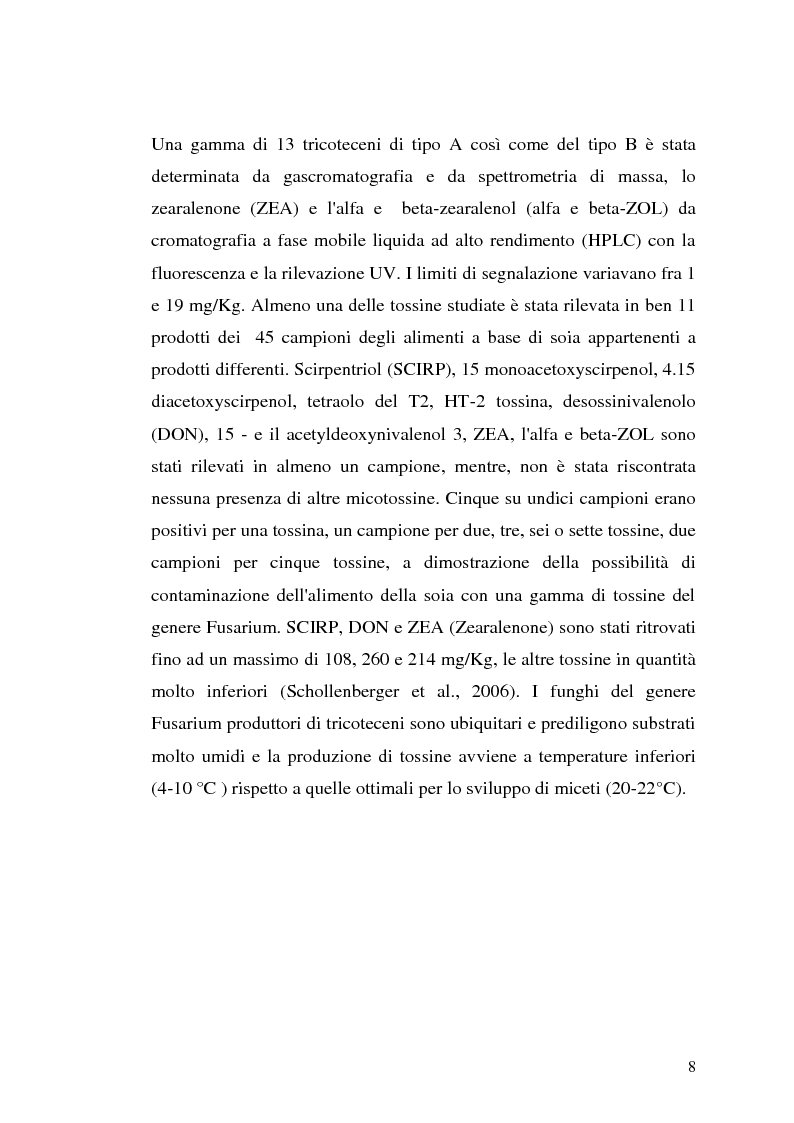 Anteprima della tesi: Fusariotossine: Tossicità alimentare ed ambientale, Pagina 9
