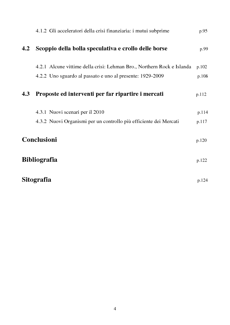 Indice della tesi: L’importanza dell’informazione all’interno dei mercati borsistici, Pagina 3