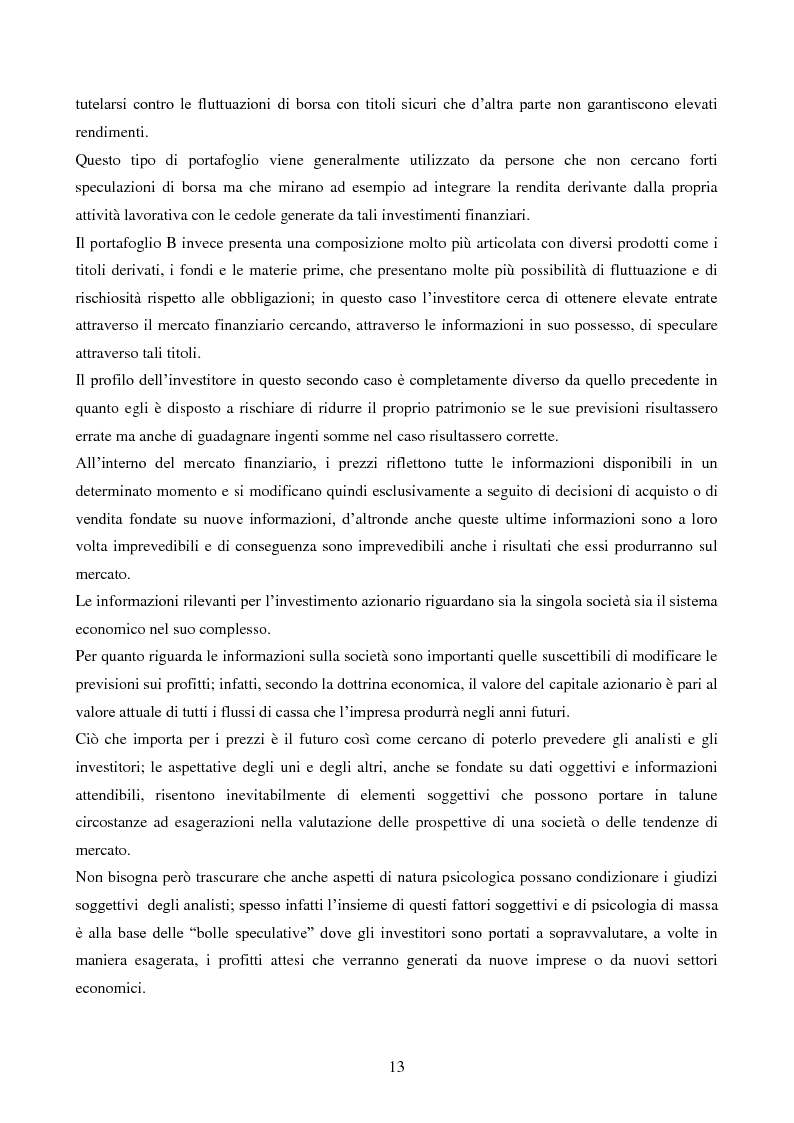 Anteprima della tesi: L’importanza dell’informazione all’interno dei mercati borsistici, Pagina 10