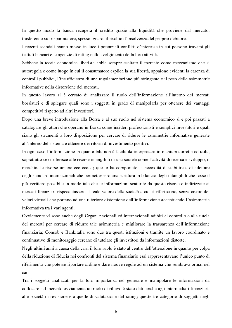 Anteprima della tesi: L’importanza dell’informazione all’interno dei mercati borsistici, Pagina 3