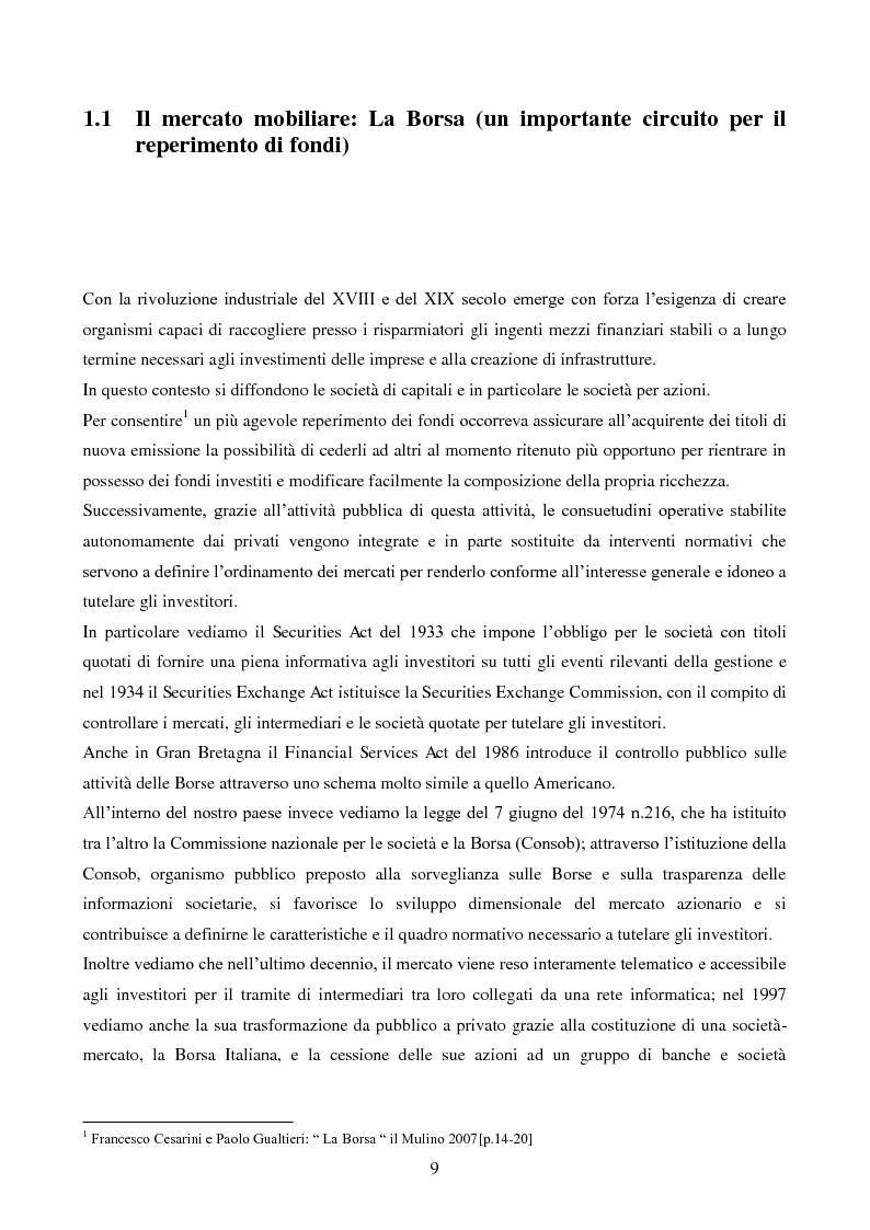 Anteprima della tesi: L’importanza dell’informazione all’interno dei mercati borsistici, Pagina 6