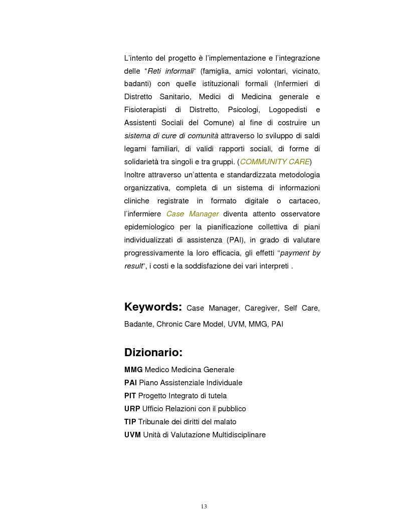 Anteprima della tesi: La Badante risorsa attiva a supporto dell'infermiere nell'assistenza domiciliare, Pagina 12