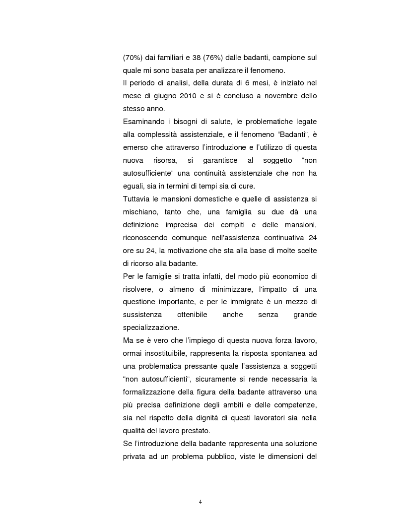 Anteprima della tesi: La Badante risorsa attiva a supporto dell'infermiere nell'assistenza domiciliare, Pagina 3