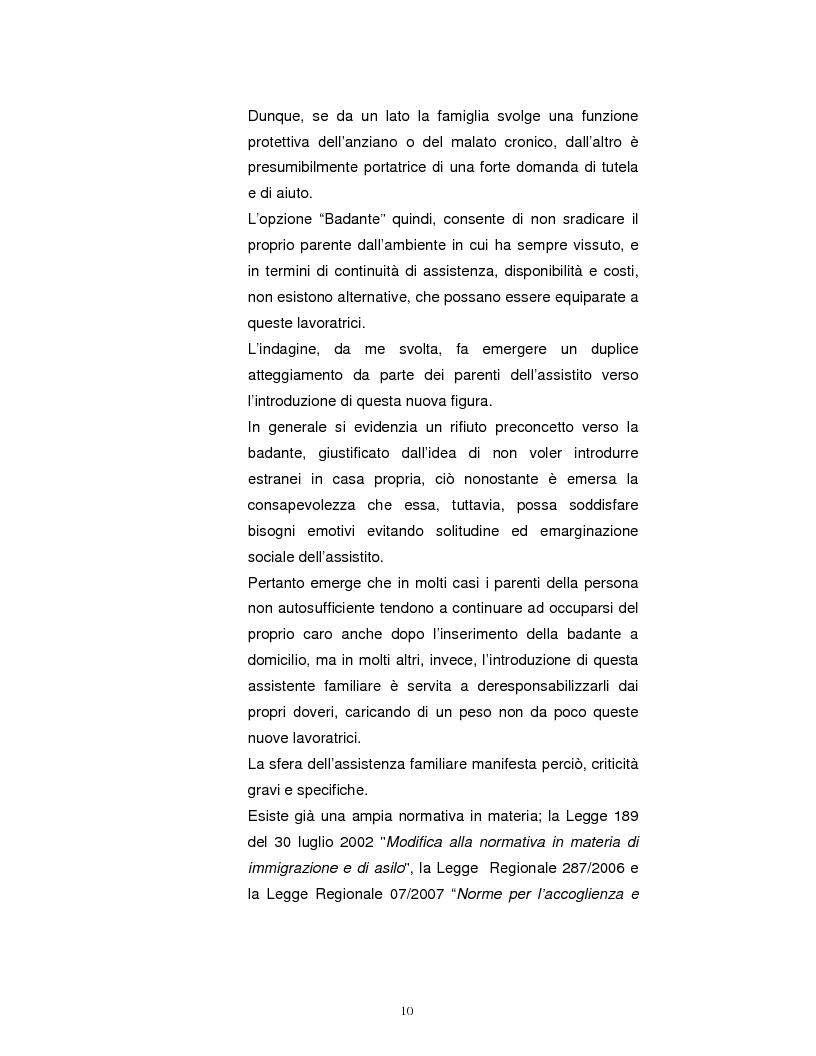 Anteprima della tesi: La Badante risorsa attiva a supporto dell'infermiere nell'assistenza domiciliare, Pagina 9