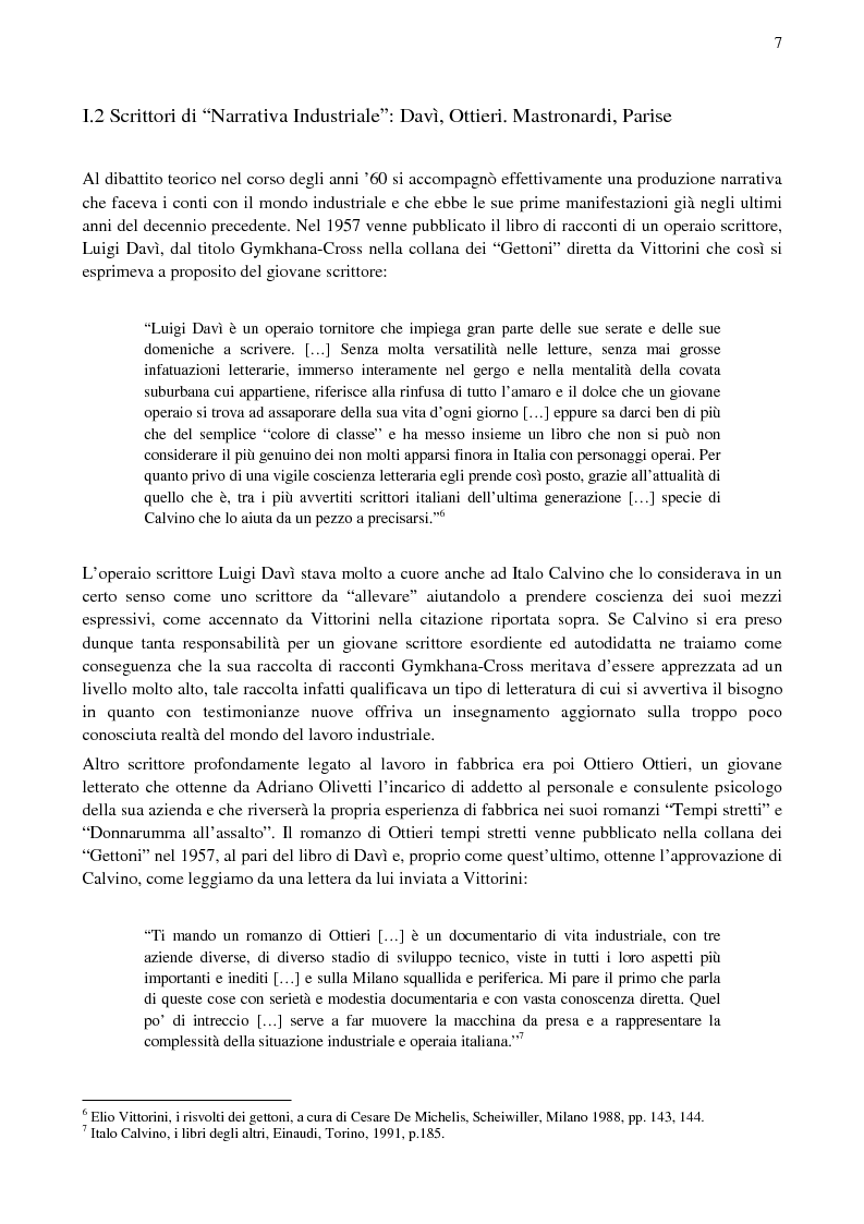 Anteprima della tesi: Paolo Volponi, la ''Letteratura Industriale'' e i ''diversi'' Volponiani, Pagina 6
