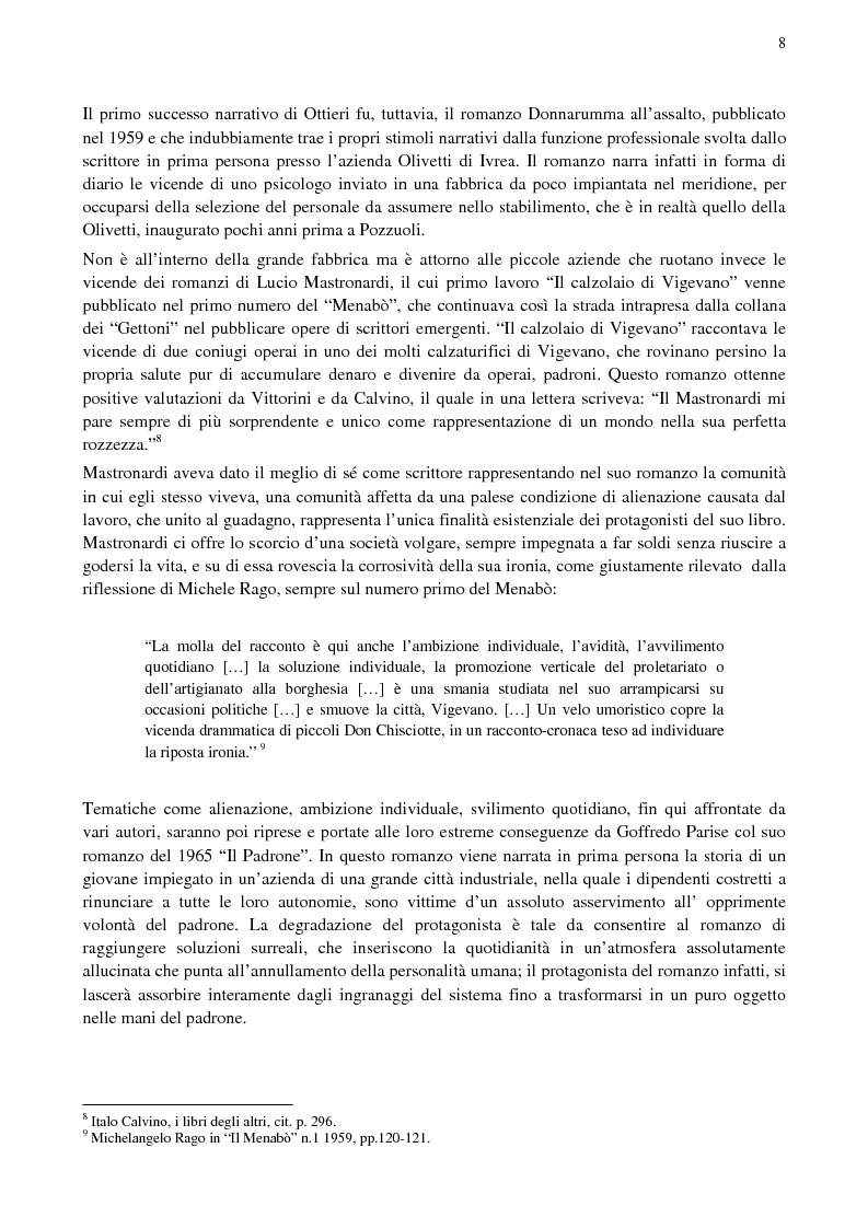 Anteprima della tesi: Paolo Volponi, la ''Letteratura Industriale'' e i ''diversi'' Volponiani, Pagina 7