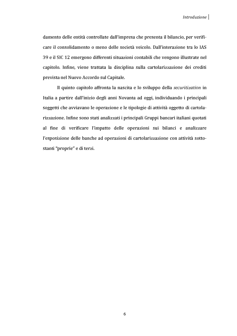 Anteprima della tesi: La cartolarizzazione dei crediti: aspetti generali dell'operazione e analisi dei principali gruppi bancari, Pagina 5