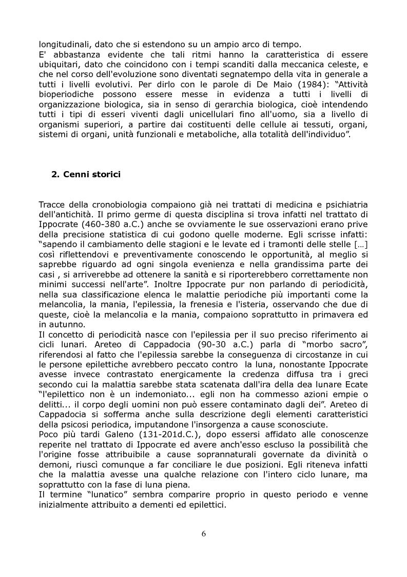 Anteprima della tesi: Cronobiologia ed evoluzione umana: uno studio ecologico dei ritmi circadiani, circatrigintani e circannuali e delle loro influenze sul comportamento umano., Pagina 3
