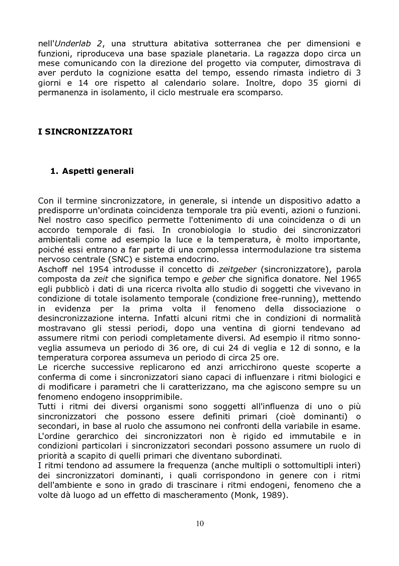 Anteprima della tesi: Cronobiologia ed evoluzione umana: uno studio ecologico dei ritmi circadiani, circatrigintani e circannuali e delle loro influenze sul comportamento umano., Pagina 7