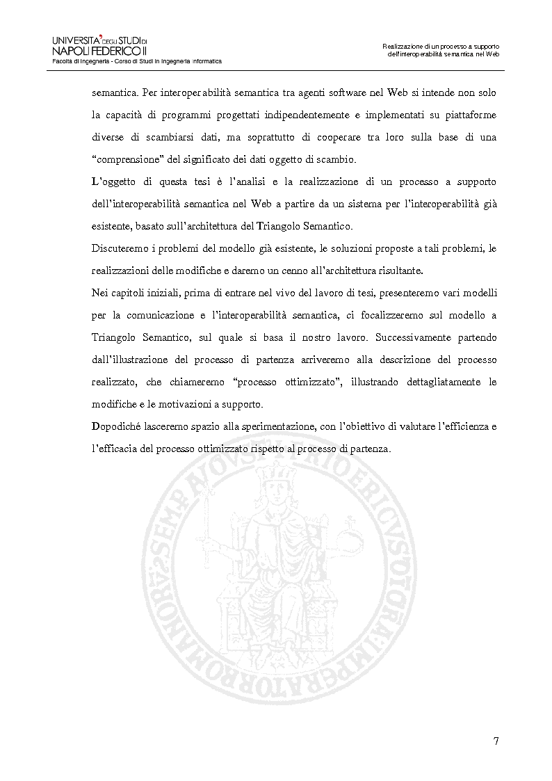 Anteprima della tesi: Realizzazione di un processo a supporto dell’interoperabilità semantica nel Web, Pagina 4