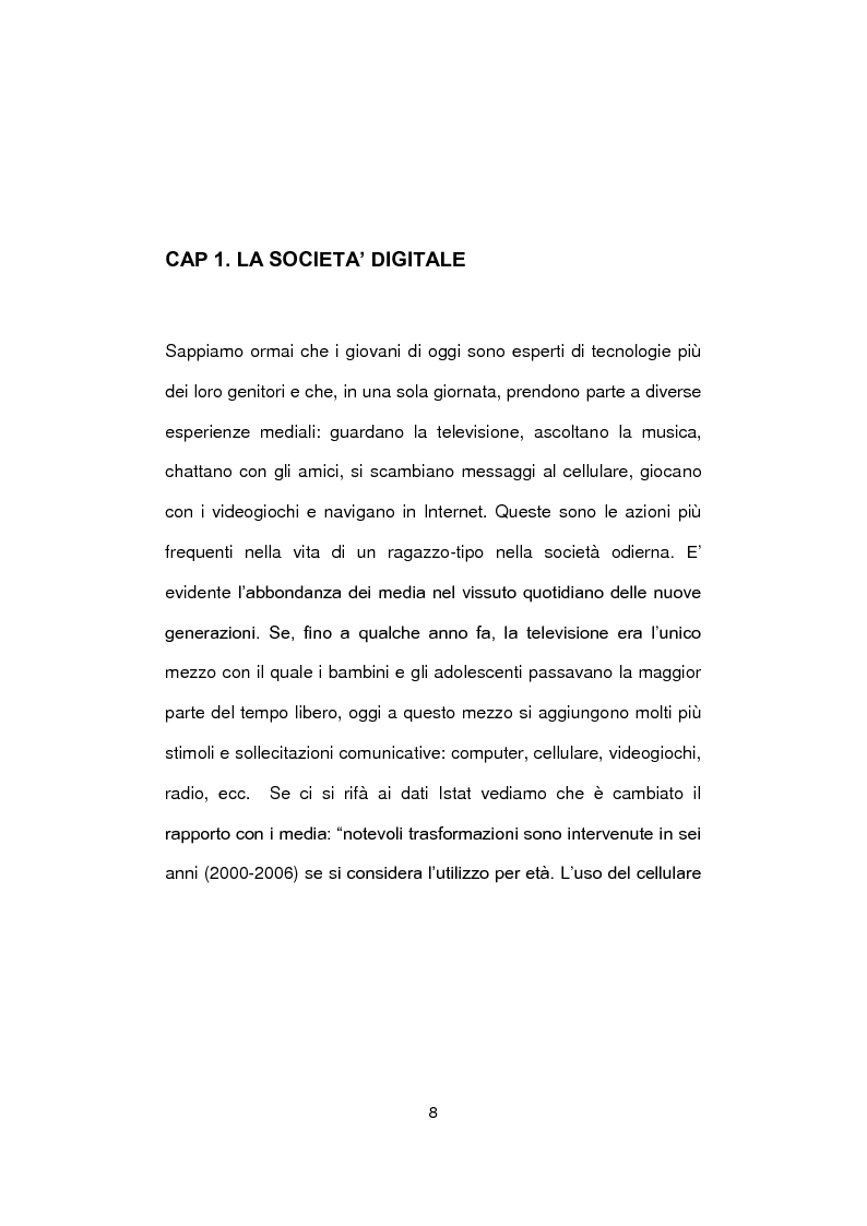 Anteprima della tesi: Social Network e nuova generazione, Pagina 7