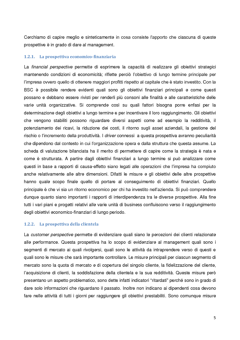 Anteprima della tesi: La Balanced Scorecard: un approfondimento della prospettiva di innovazione e apprendimento, Pagina 4