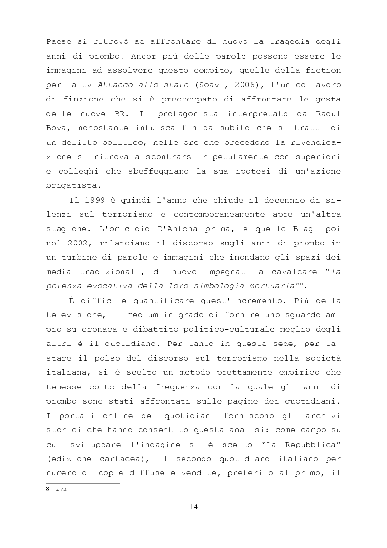 Anteprima della tesi: Gli anni di piombo visti da qui: rappresentazione e riconciliazione nel cinema italiano del terzo millennio, Pagina 12