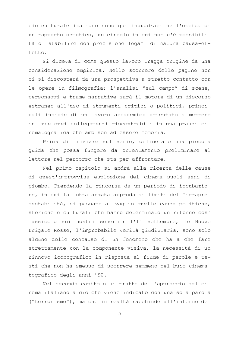 Anteprima della tesi: Gli anni di piombo visti da qui: rappresentazione e riconciliazione nel cinema italiano del terzo millennio, Pagina 3