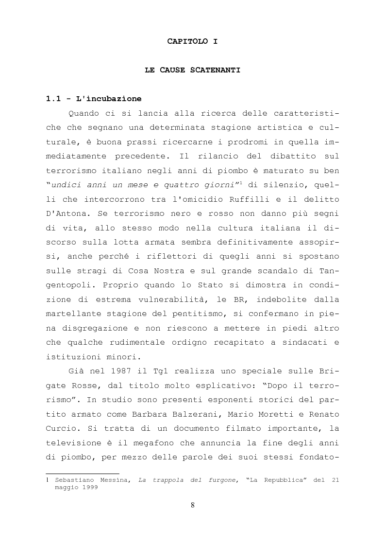 Anteprima della tesi: Gli anni di piombo visti da qui: rappresentazione e riconciliazione nel cinema italiano del terzo millennio, Pagina 6