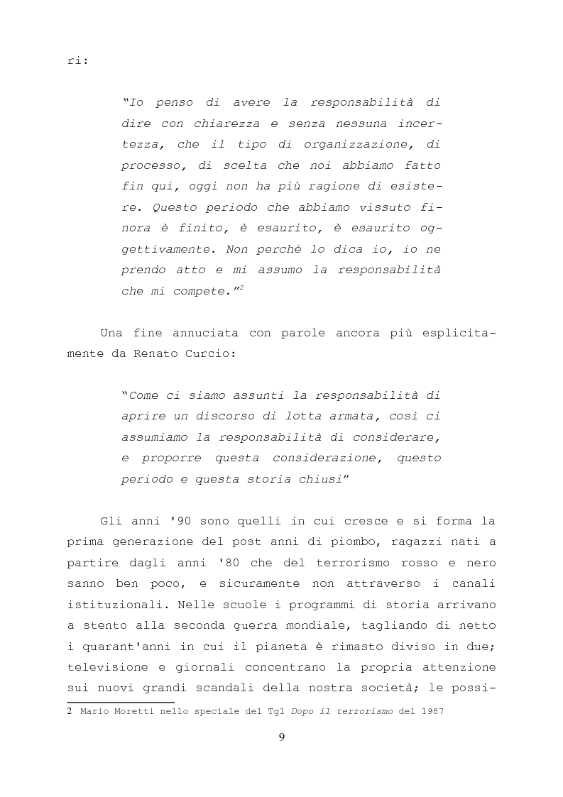 Anteprima della tesi: Gli anni di piombo visti da qui: rappresentazione e riconciliazione nel cinema italiano del terzo millennio, Pagina 7