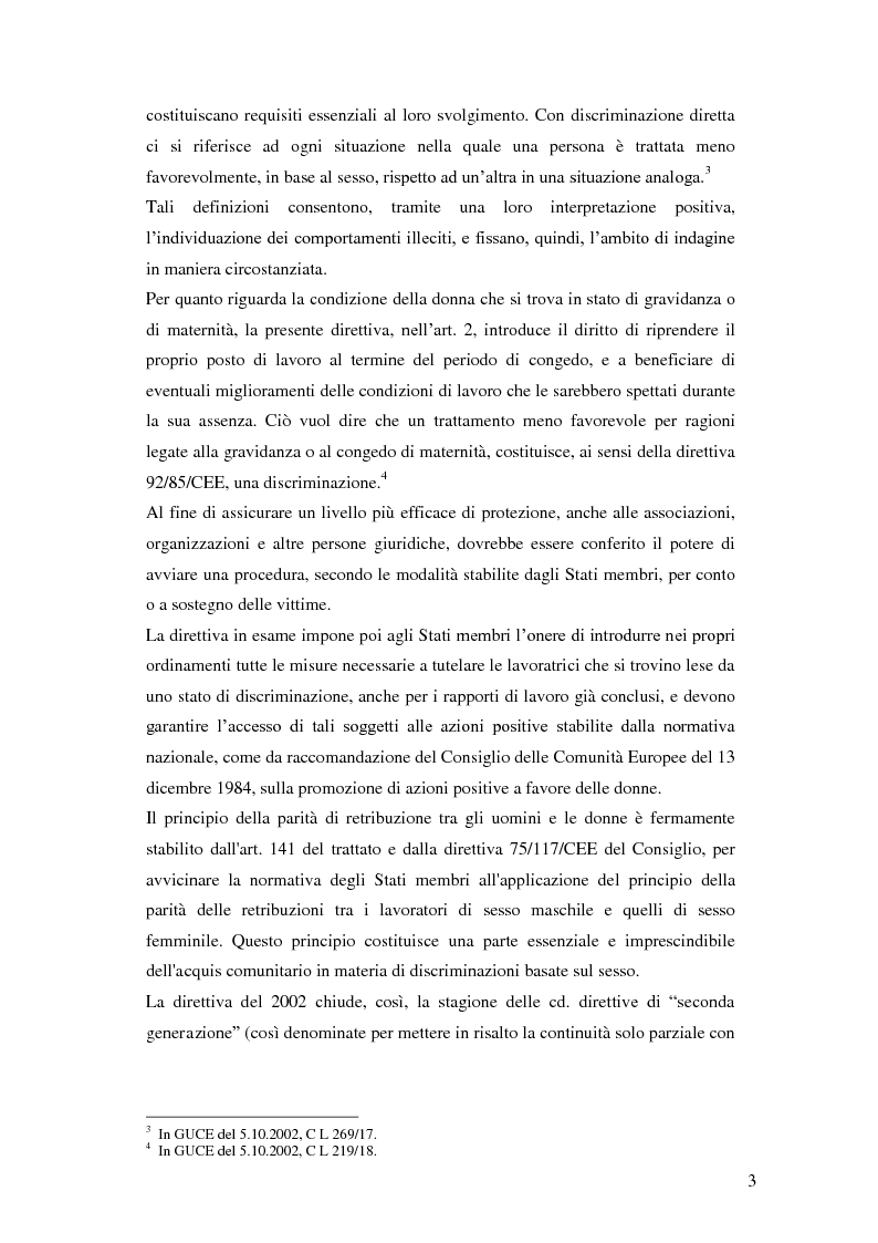 Anteprima della tesi: La tutela della lavoratrice madre nell'ordinamento nazionale, Pagina 4