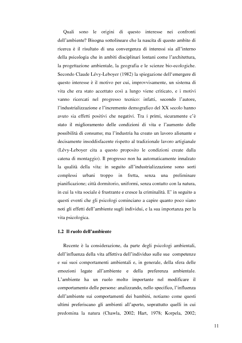 Anteprima della tesi: Il ruolo dell'ambiente fisico nel comportamento del bambino al nido, Pagina 4