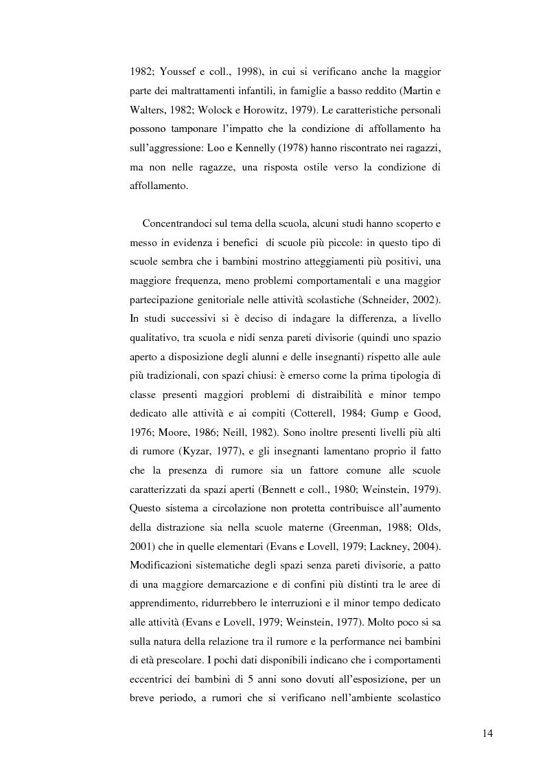 Anteprima della tesi: Il ruolo dell'ambiente fisico nel comportamento del bambino al nido, Pagina 7
