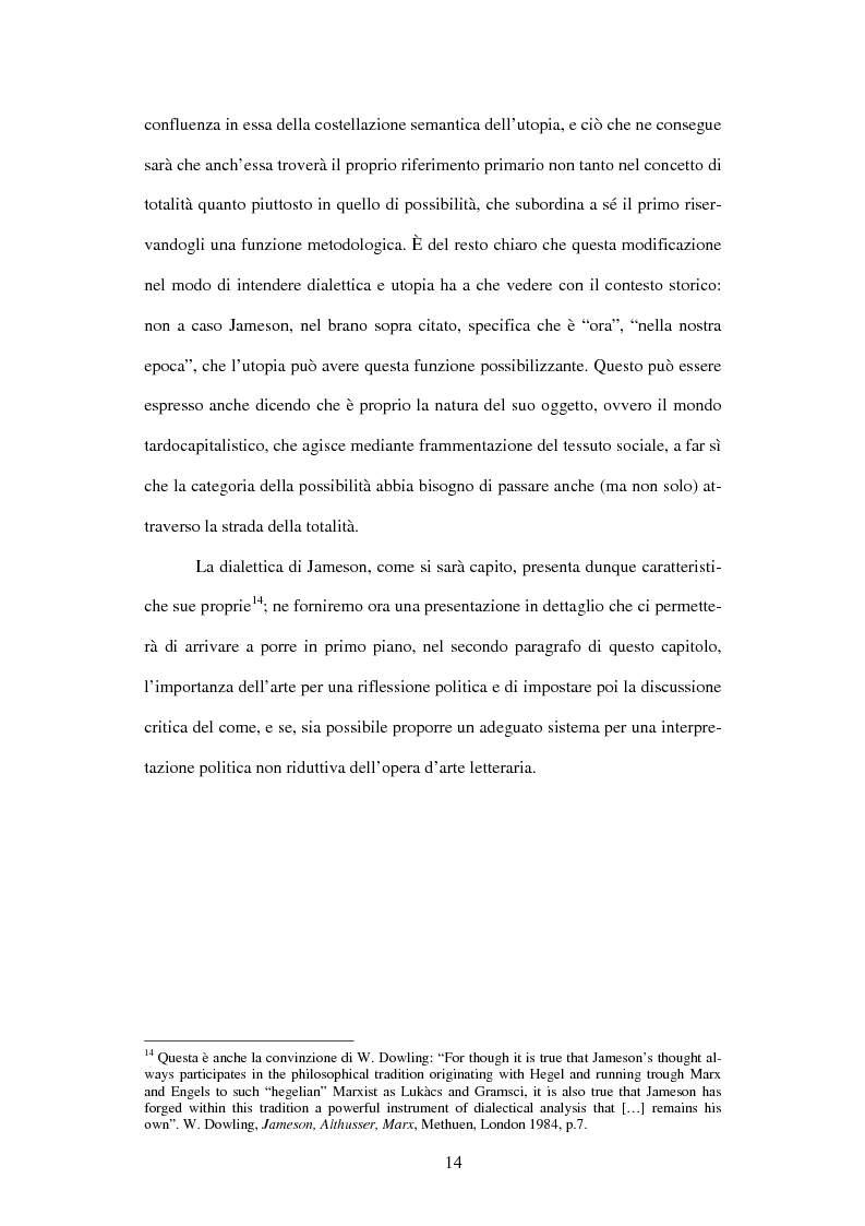 Anteprima della tesi: L'ermeneutica dialettica di Fredric Jameson, Pagina 13