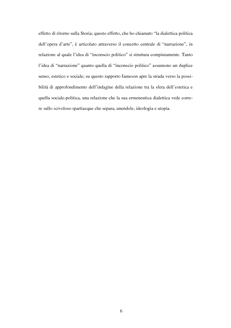 Anteprima della tesi: L'ermeneutica dialettica di Fredric Jameson, Pagina 5