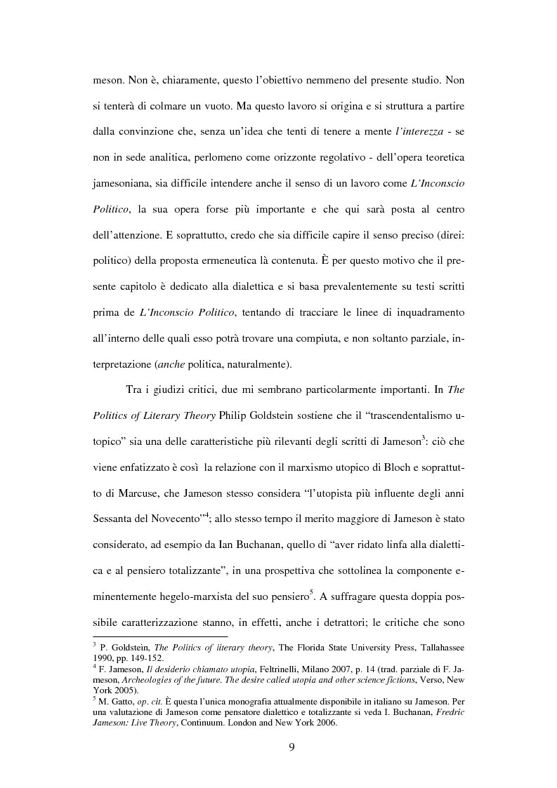 Anteprima della tesi: L'ermeneutica dialettica di Fredric Jameson, Pagina 8