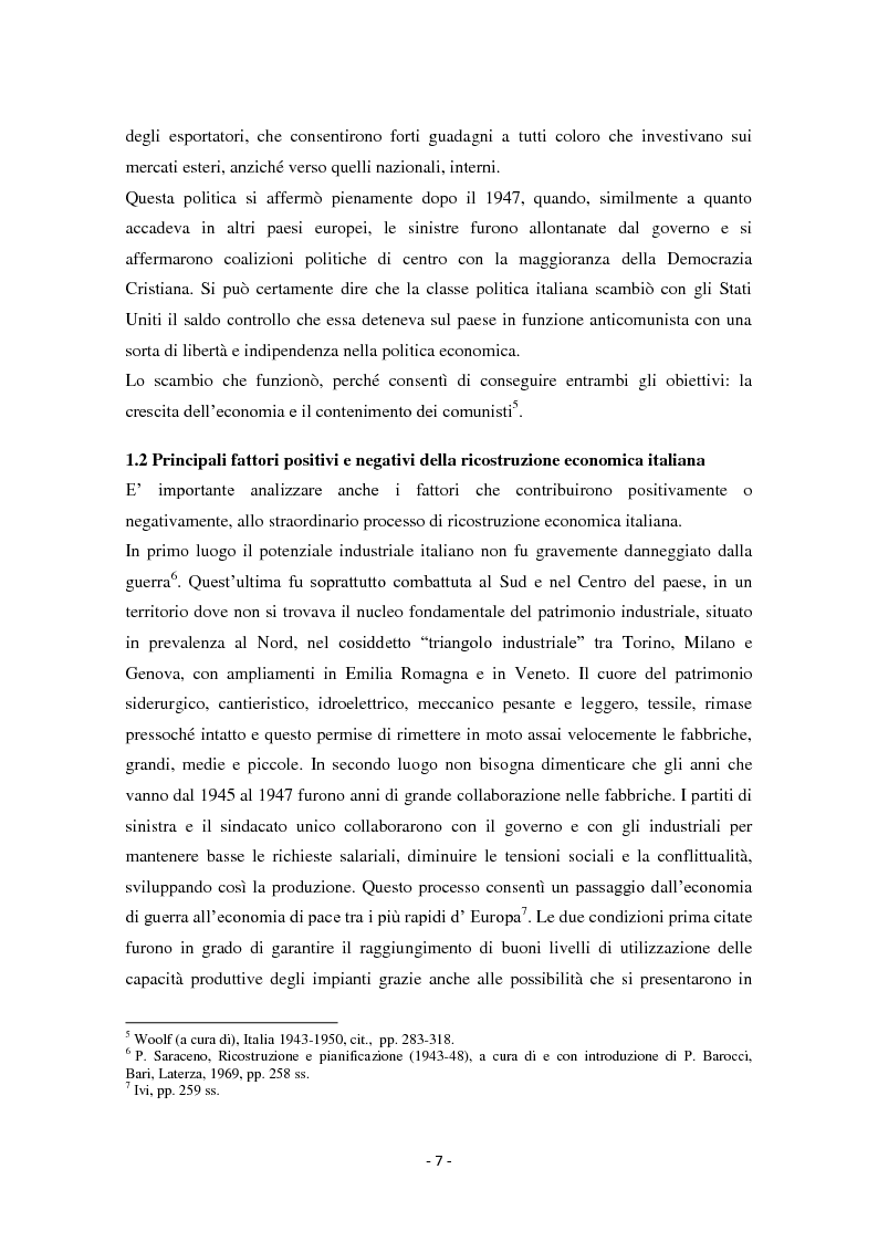Anteprima della tesi: Diseguaglianze sociali e sviluppo economico dalla fine della Seconda Guerra Mondiale agli anni ’90 in Italia, Pagina 4