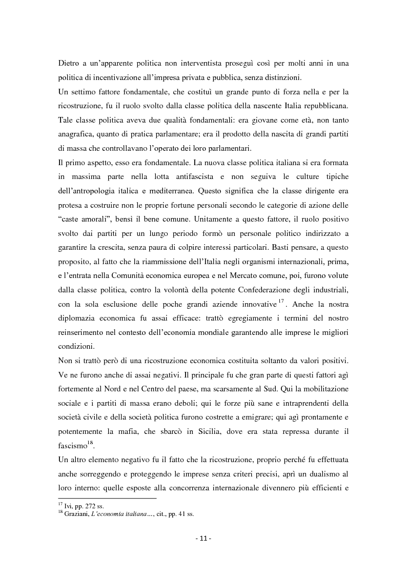 Anteprima della tesi: Diseguaglianze sociali e sviluppo economico dalla fine della Seconda Guerra Mondiale agli anni ’90 in Italia, Pagina 8
