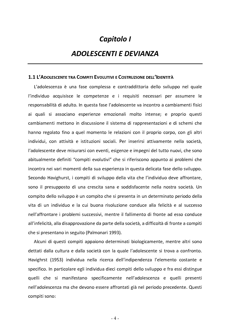 Anteprima della tesi: Il ruolo del gruppo dei pari come moderatore della devianza in adolescenza. Uno studio italiano all'interno del progetto SLAP, Pagina 5