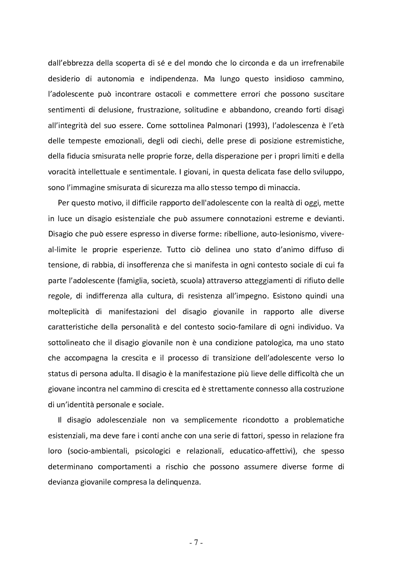 Anteprima della tesi: Il ruolo del gruppo dei pari come moderatore della devianza in adolescenza. Uno studio italiano all'interno del progetto SLAP, Pagina 8
