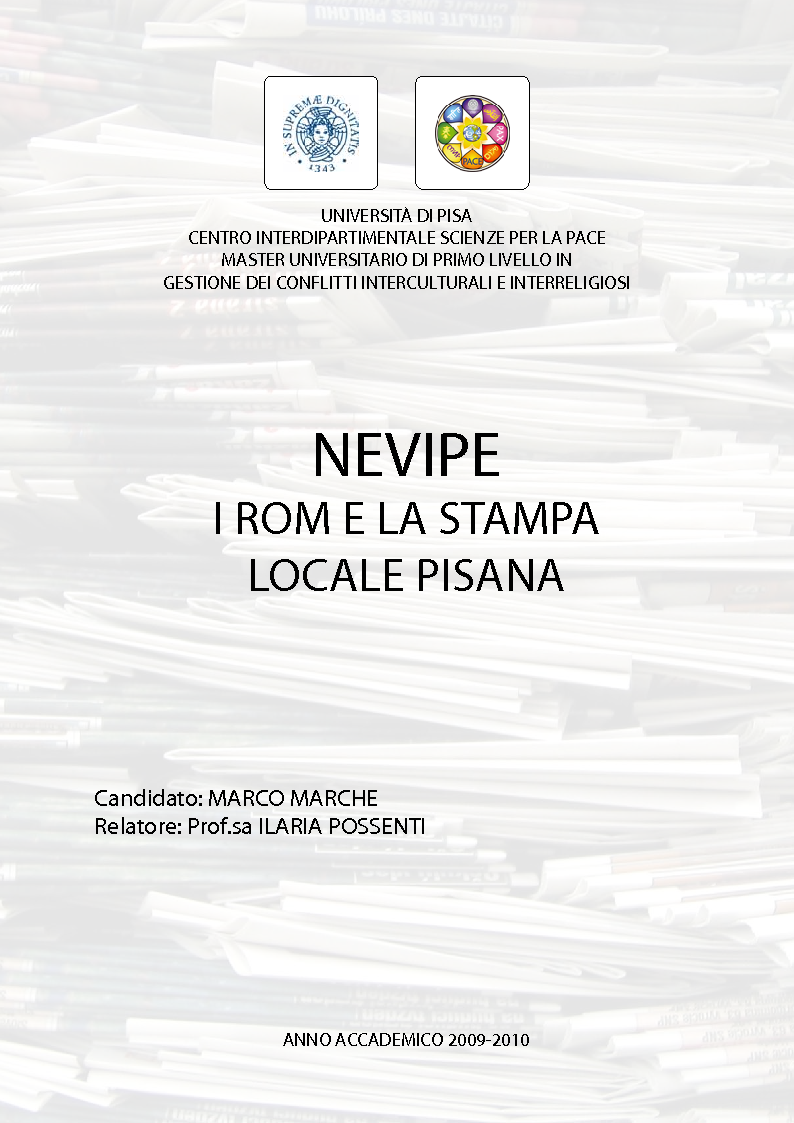 Anteprima della tesi: Nevipe: i Rom e la stampa locale pisana, Pagina 1