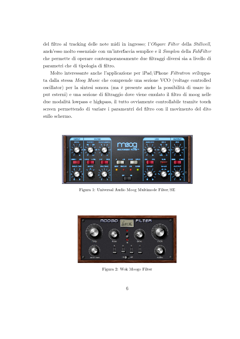 Anteprima della tesi: Realizzazioni digitali del filtro di Moog. Comparazioni e valutazioni architetturali., Pagina 5