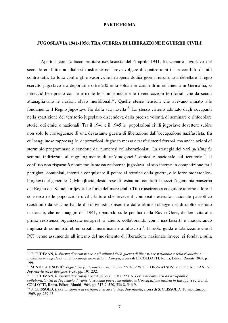 Anteprima della tesi: La Jugoslavia dal 1941 al 2000: tra esodi, scontri etnici e movimenti di popolazione, Pagina 4