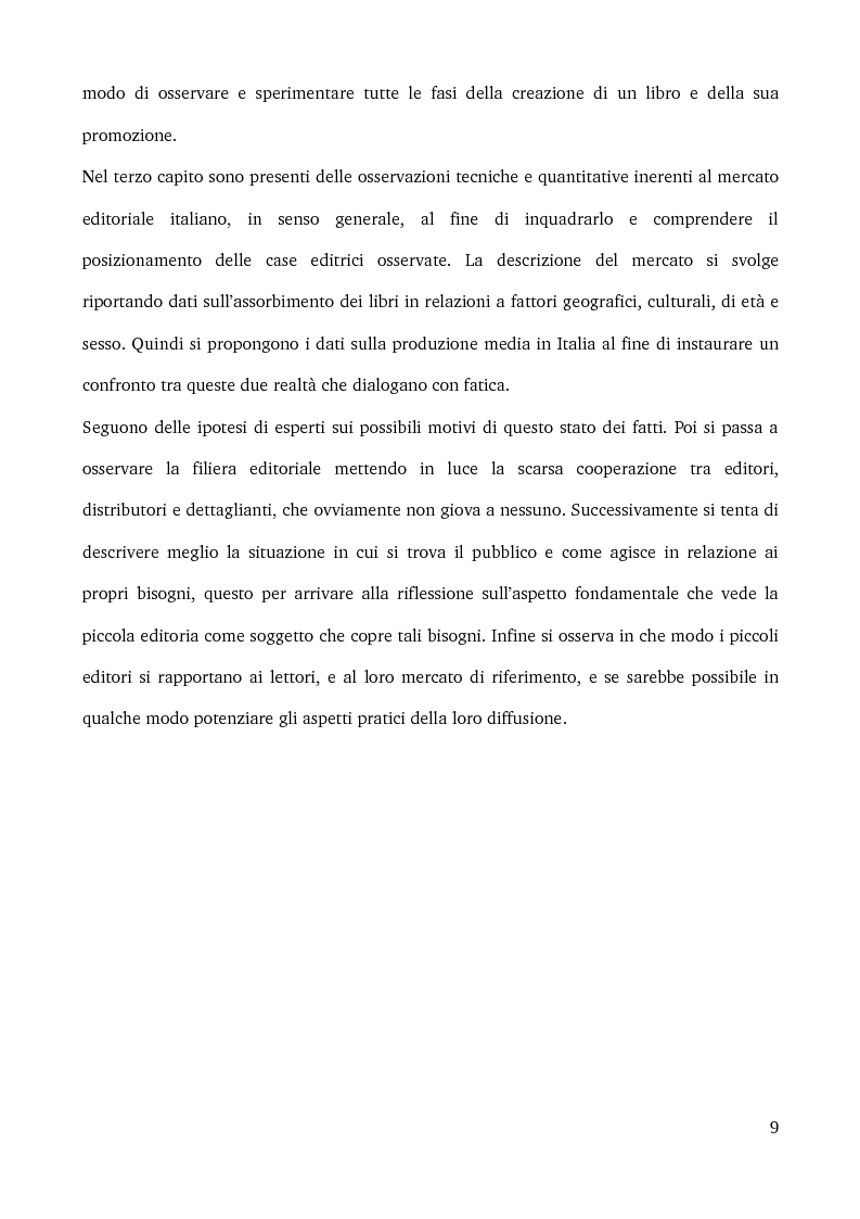 Anteprima della tesi: Specificità e posizionamento di editori di nicchia, Pagina 7