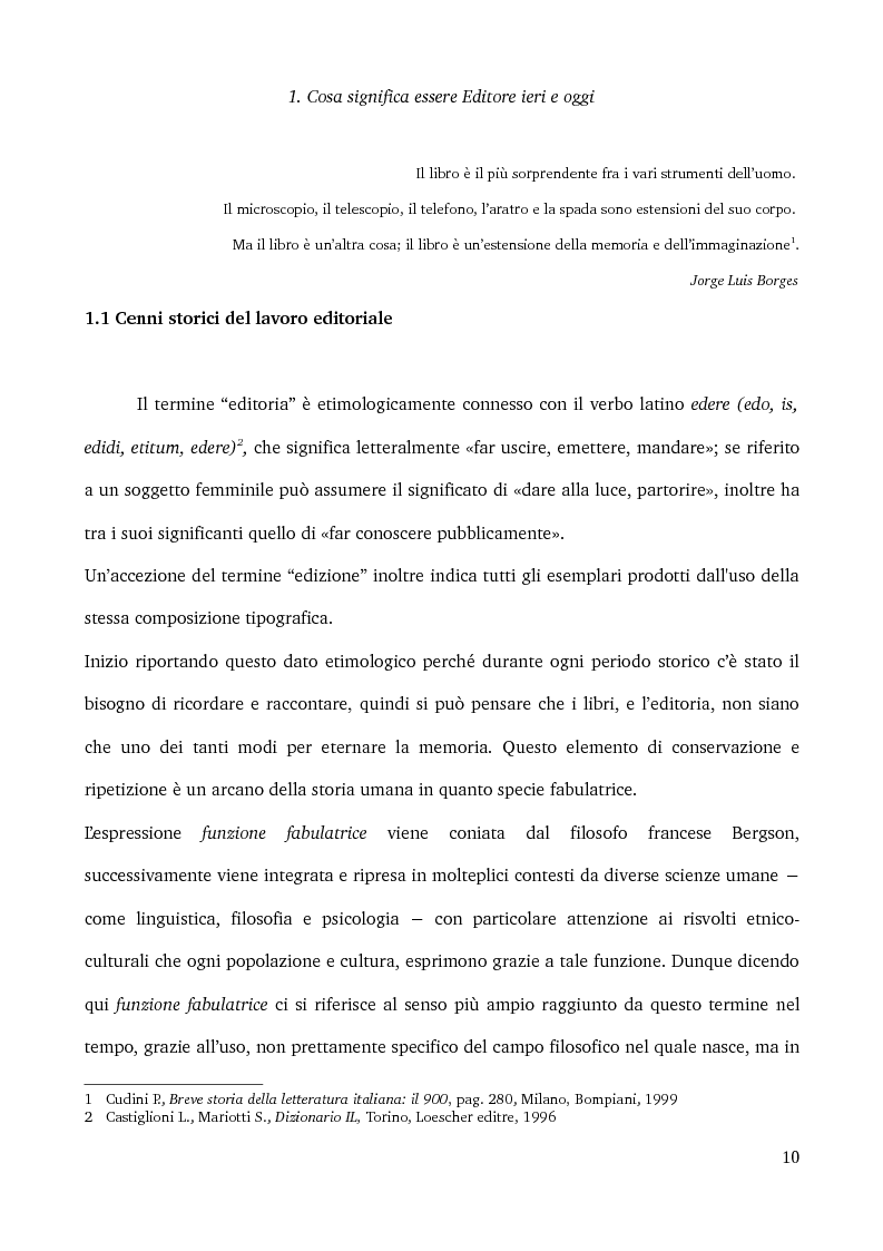 Anteprima della tesi: Specificità e posizionamento di editori di nicchia, Pagina 8