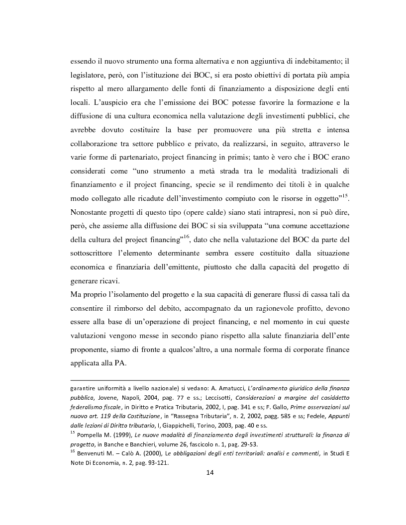 Anteprima della tesi: Il project financing come strumento di sviluppo del partenariato pubblico privato, Pagina 11